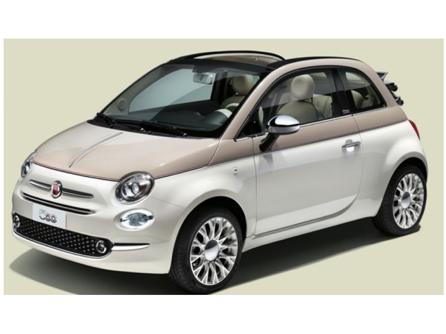 rent a car rhodes Autotour Fiat 500 cabrio